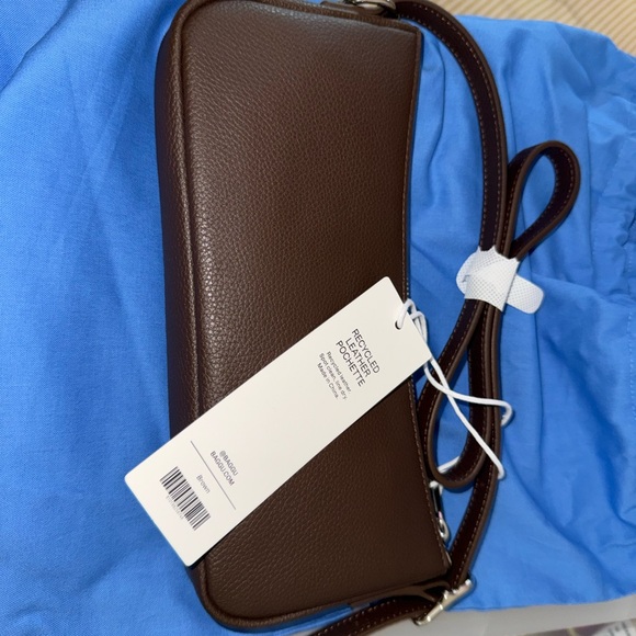 BAGGU Recycled Leather Pochette Brown NEW WITH TAGS NWT - Picture 6 of 6